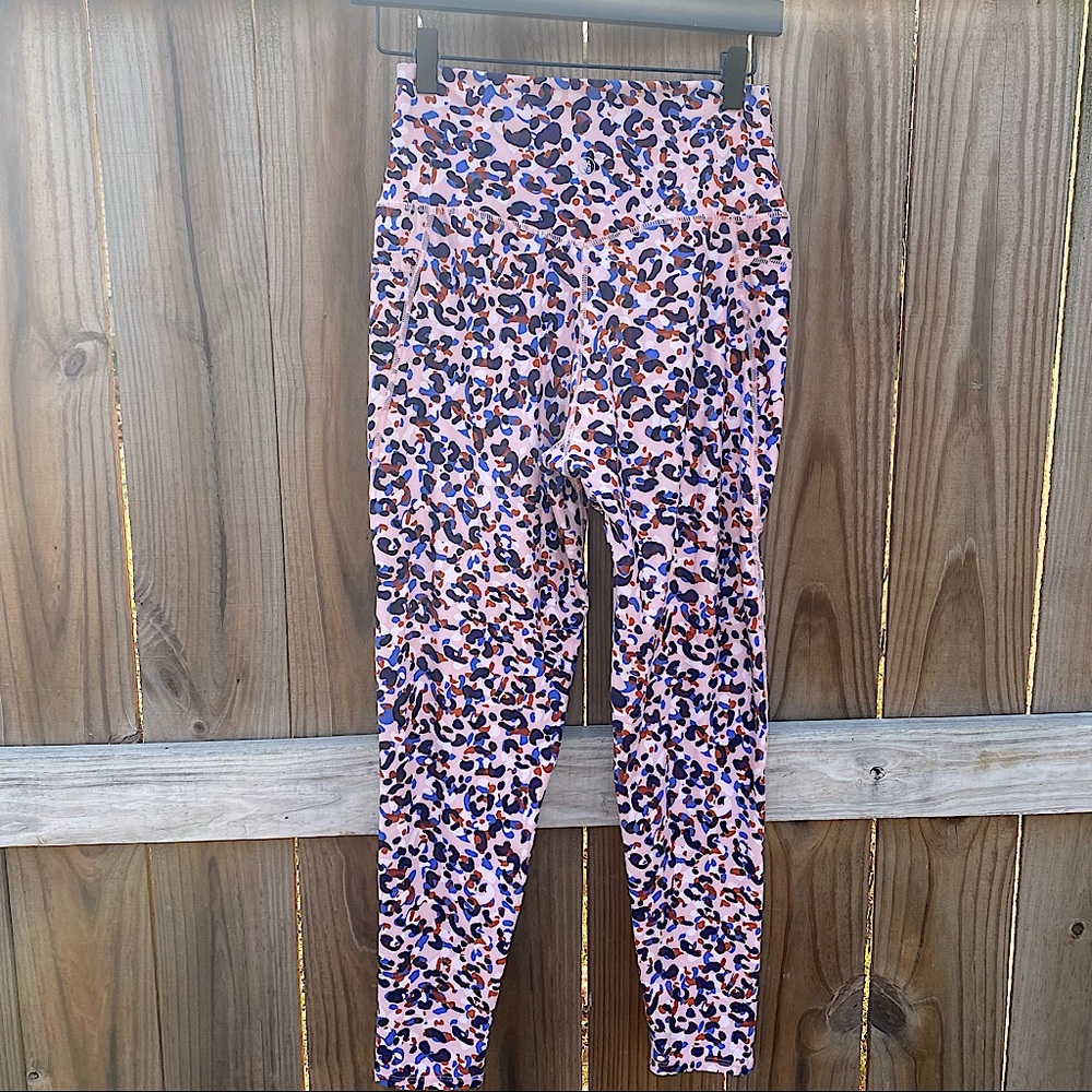 Sage Collective Leopard Print Colorful Workout Le… - image 2